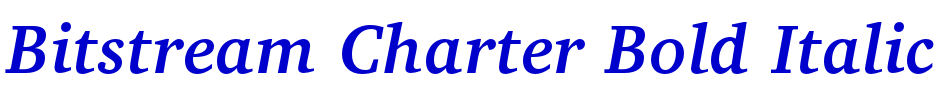 Bitstream Charter Bold Italic 字体